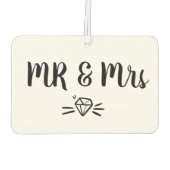 individuelle Name Braut und Bräutigam moderne Pins Autolufterfrischer (Rückseite)