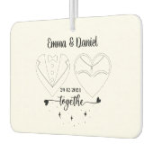 individuelle Name Braut und Bräutigam moderne Pins Autolufterfrischer (Links)