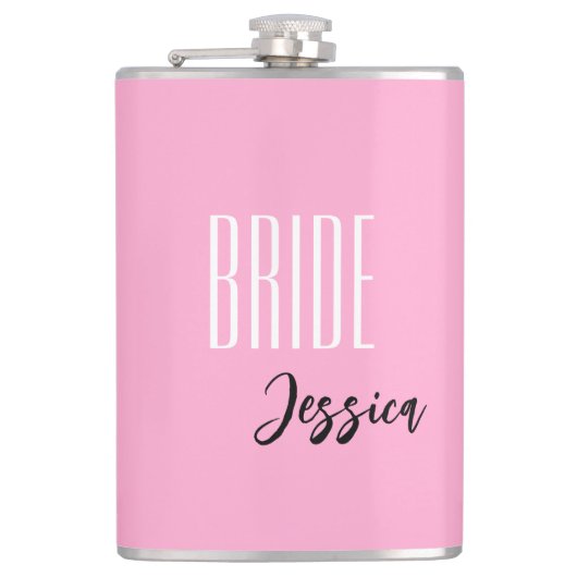 Individuelle Name Bride Flask Flachmann (Vorderseite)