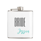 Individuelle Name Bride Flask Flachmann (Vorderseite)