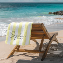 Individuelle Name Bride Yellow Strip Bachelorette 