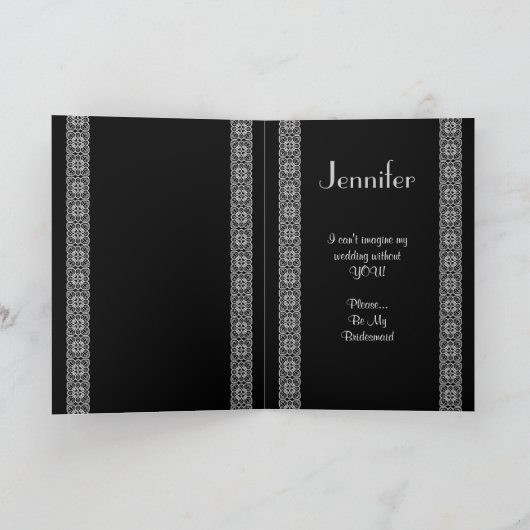 INDIVIDUELLE NAME - Bridesmaid Card PINK Goig Einladung (Innenseite)