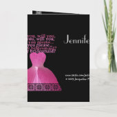 INDIVIDUELLE NAME - Bridesmaid Card PINK Goig Einladung (Rückseite)