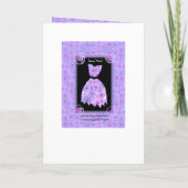 INDIVIDUELLE NAME Bridesmaid Einladung LILA Kleid (Rückseite)