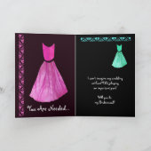INDIVIDUELLE NAME Bridesmaid Einladung MINT GREEN  (Innenseite)