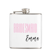 Individuelle Name Bridesmaid Flask Flachmann (Vorderseite)