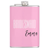 Individuelle Name Bridesmaid Flask Flachmann (Vorderseite)