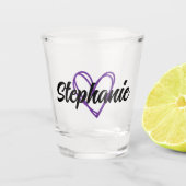 Individuelle Name Bridesmaid Hen Gastgeschenke Gir Schnapsglas (Vorderseite)