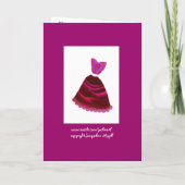 INDIVIDUELLE NAME Bridesmaid MAGENTA & RUBY RED Go Einladung (Rückseite)