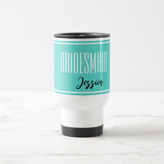 Individuelle Name Bridesmaid Travel Mug Reisebecher (Mittel)