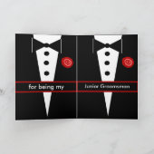INDIVIDUELLE NAME Bridesman Wedding Vielen Dank Dankeskarte (Innenseite)