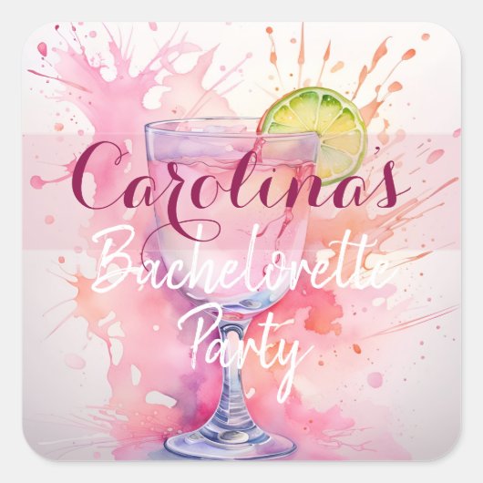 Individuelle Name Bridge Squad/Junggeselinnen-Absc Quadratischer Aufkleber (Vorderseite)