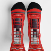 Individuelle Name British Phone Booth Socken (Oben)