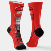 Individuelle Name British Phone Booth Socken (Gewinkelt)
