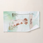 Individuelle Name Brittany Haustier Hund Badhandtuch Set (Handtuch)
