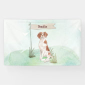 Individuelle Name Brittany Haustier Hund Banner (Horizontal)