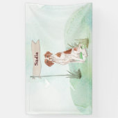 Individuelle Name Brittany Haustier Hund Banner (Vertikal)