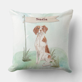 Individuelle Name Brittany Haustier Hund Kissen