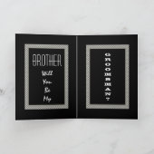 INDIVIDUELLE NAME Brother Trauzeuge Einladung zur  (Innenseite)