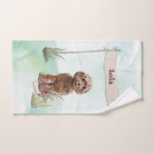 Individuelle Name Brown Cockapoo Haustier Hund Badhandtuch Set (Handtuch)
