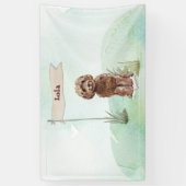 Individuelle Name Brown Cockapoo Haustier Hund Banner (Vertikal)