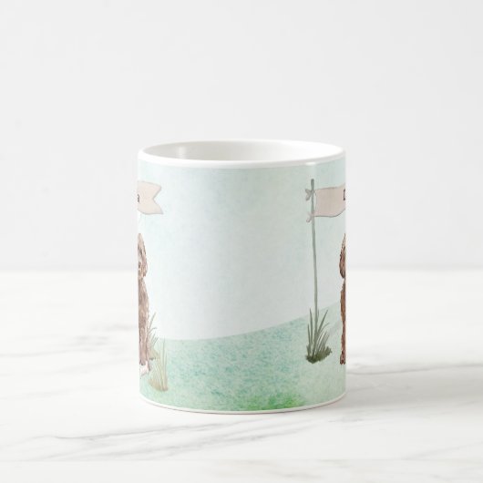 Individuelle Name Brown Cockapoo Haustier Hund Kaffeetasse (Mittel)