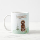 Individuelle Name Brown Cockapoo Haustier Hund Kaffeetasse (Links)