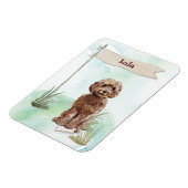 Individuelle Name Brown Cockapoo Haustier Hund Magnet (Linke Seite)