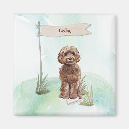 Individuelle Name Brown Cockapoo Haustier Hund Magnet