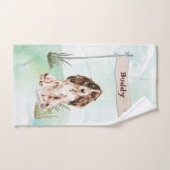 Individuelle Name Brown Cocker Spanisch Haustier H Badhandtuch Set (Handtuch)