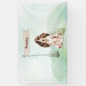 Individuelle Name Brown Cocker Spanisch Haustier H Banner (Vertikal)