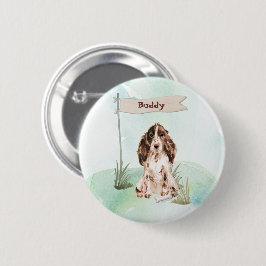 Individuelle Name Brown Cocker Spanisch Haustier H Button