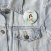 Individuelle Name Brown Cocker Spanisch Haustier H Button (Beispiel)
