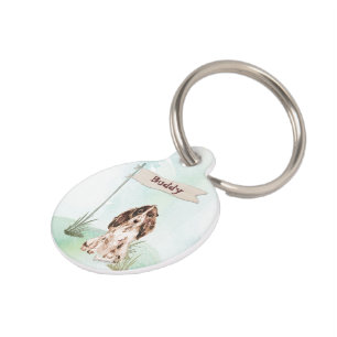 Individuelle Name Brown Cocker Spanisch Haustier H Haustiermarke