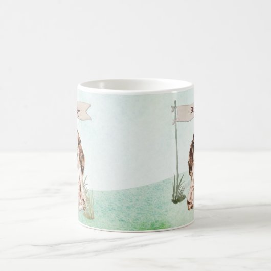 Individuelle Name Brown Cocker Spanisch Haustier H Kaffeetasse (Mittel)