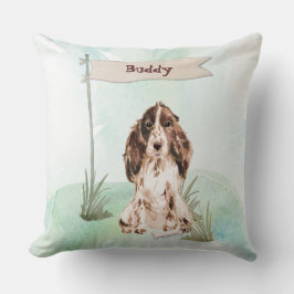 Individuelle Name Brown Cocker Spanisch Haustier H Kissen