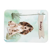 Individuelle Name Brown Cocker Spanisch Haustier H Magnet (Horizontal)