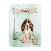 Individuelle Name Brown Cocker Spanisch Haustier H Magnet (Vertikal)