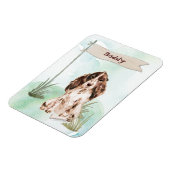 Individuelle Name Brown Cocker Spanisch Haustier H Magnet (Linke Seite)