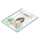 Individuelle Name Brown Cocker Spanisch Haustier H Notizblock (Linke Seite)