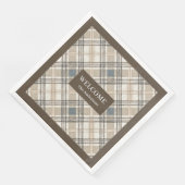 Individuelle Name Brown Gray von Neapel Serviette (Ecke)
