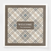 Individuelle Name Brown Gray von Neapel Serviette (Vorderseite)
