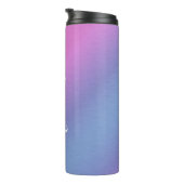 Individuelle Name Brushed Metal Ombre Gradient Pin Thermosbecher (Nach rechts gedreht)