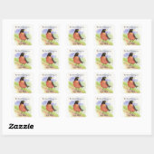 Individuelle Name, Buchungsplatte Robin Sticker (Blatt)