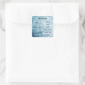 Individuelle Name-Buchungsplattform Fun Pirate Ang Quadratischer Aufkleber (Tasche)