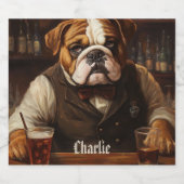 Individuelle Name Bulldog Barkeeper Bierflaschenetikett (Einzelnes Label)