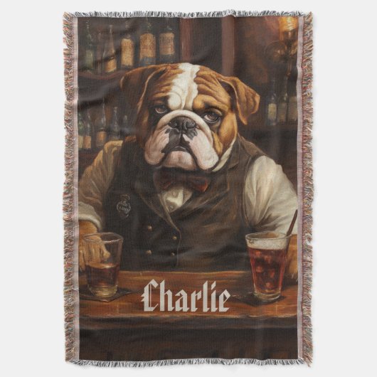 Individuelle Name Bulldog Barkeeper Decke (Vorderseite Vertikal)