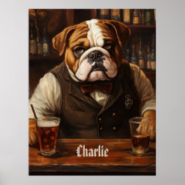 Individuelle Name Bulldog Barkeeper Poster