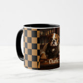 Individuelle Name Bulldog Barkeeper Tasse (Vorderseite Links)