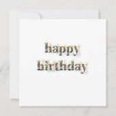 Individuelle Name Bunny verzaubert Wald Happy Birt Karte (Rückseite)